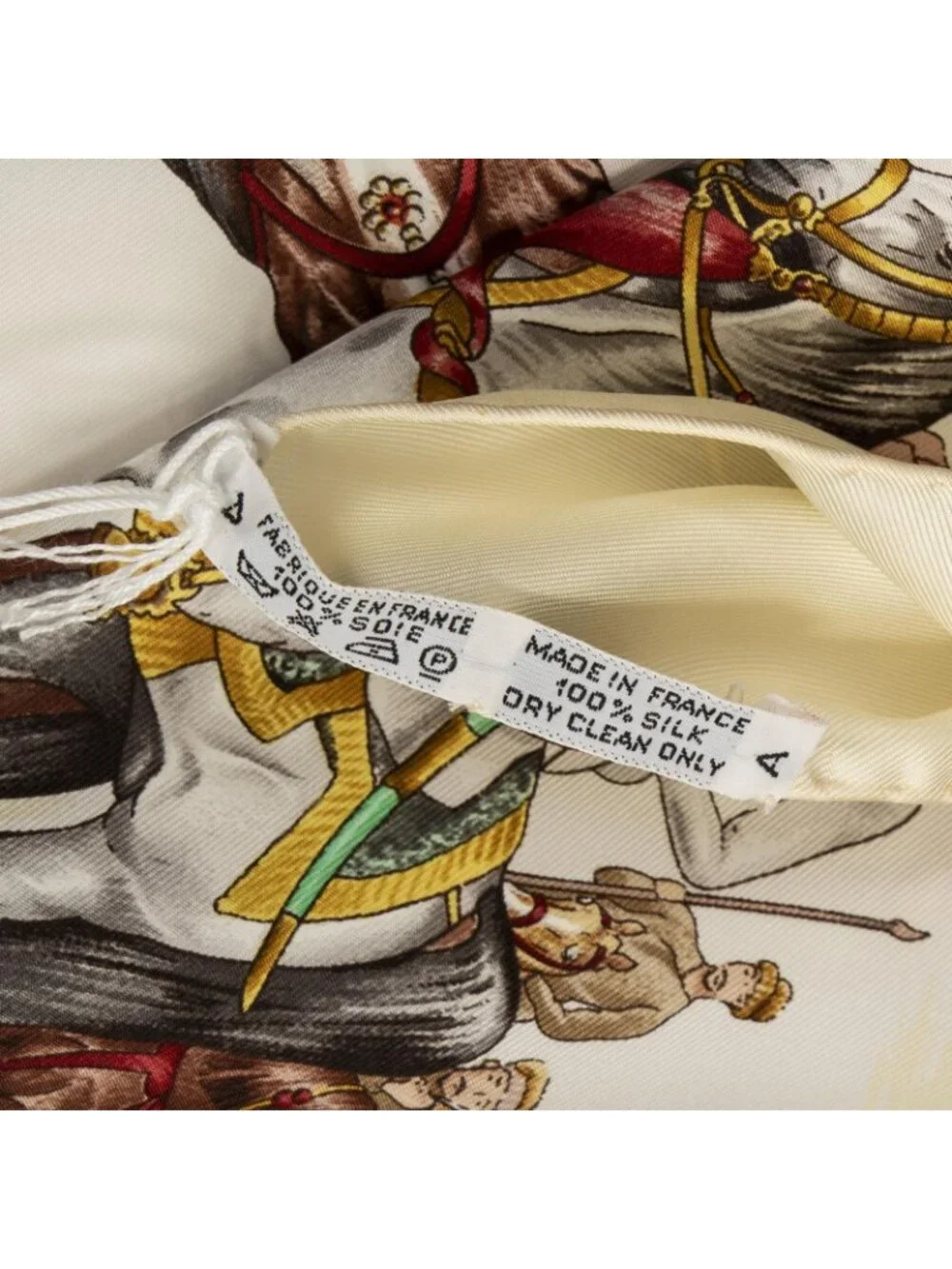 ★SOLD★ Hermes Scarf Gold Brown Silk - Picture 5 of 5